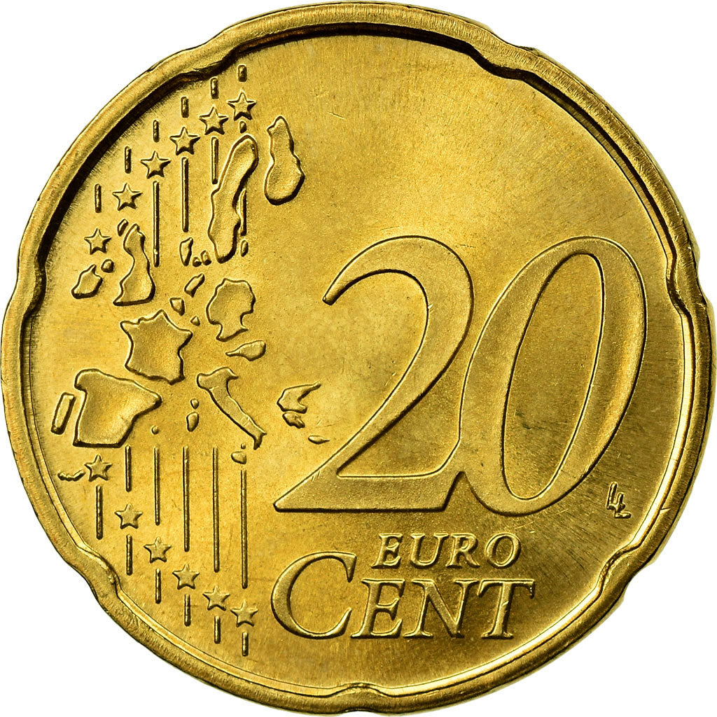GERMANIA - REPUBBLICA FEDERALE, 20 Euro Cent, 2003, SPL, Ottone, KM:211