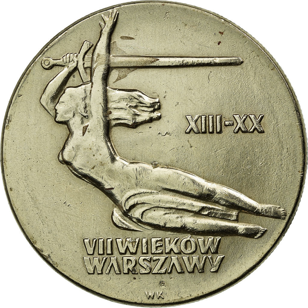Monnaie, Pologne, 700th Anniversary of Warsaw, 10 Zlotych, 1965, Warsaw, TTB