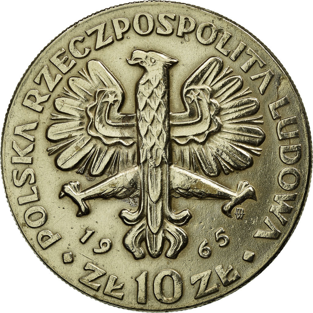 Monnaie, Pologne, 700th Anniversary of Warsaw, 10 Zlotych, 1965, Warsaw, TTB