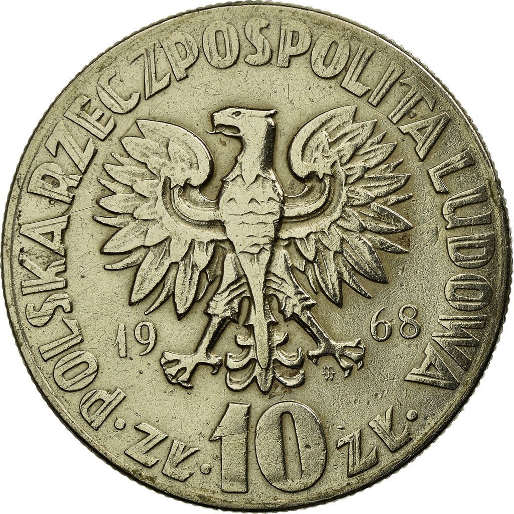 Münze, Polen, Mikolaj Kopernik facing, 10 Zlotych, 1968, Warsaw, SS