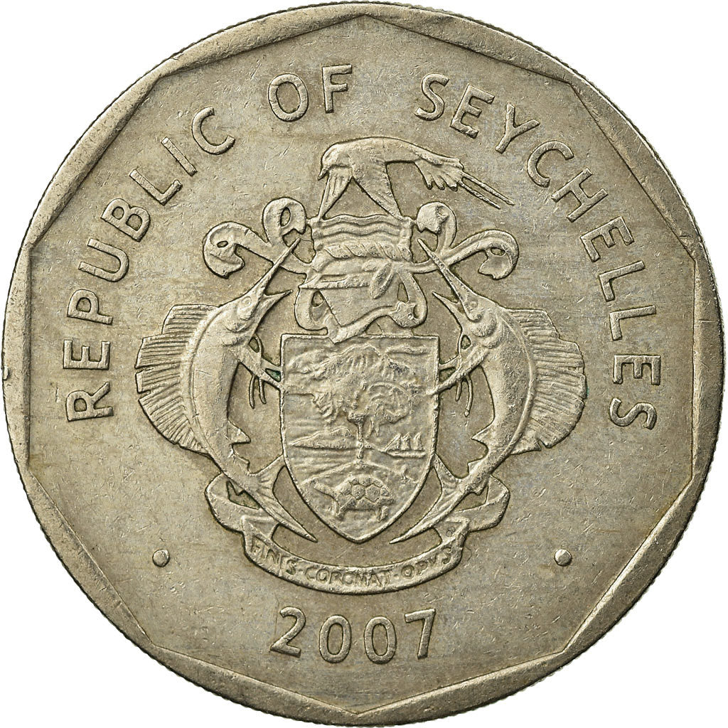 Monnaie, Seychelles, 5 Rupees, 2007, British Royal Mint, TTB, Copper-nickel