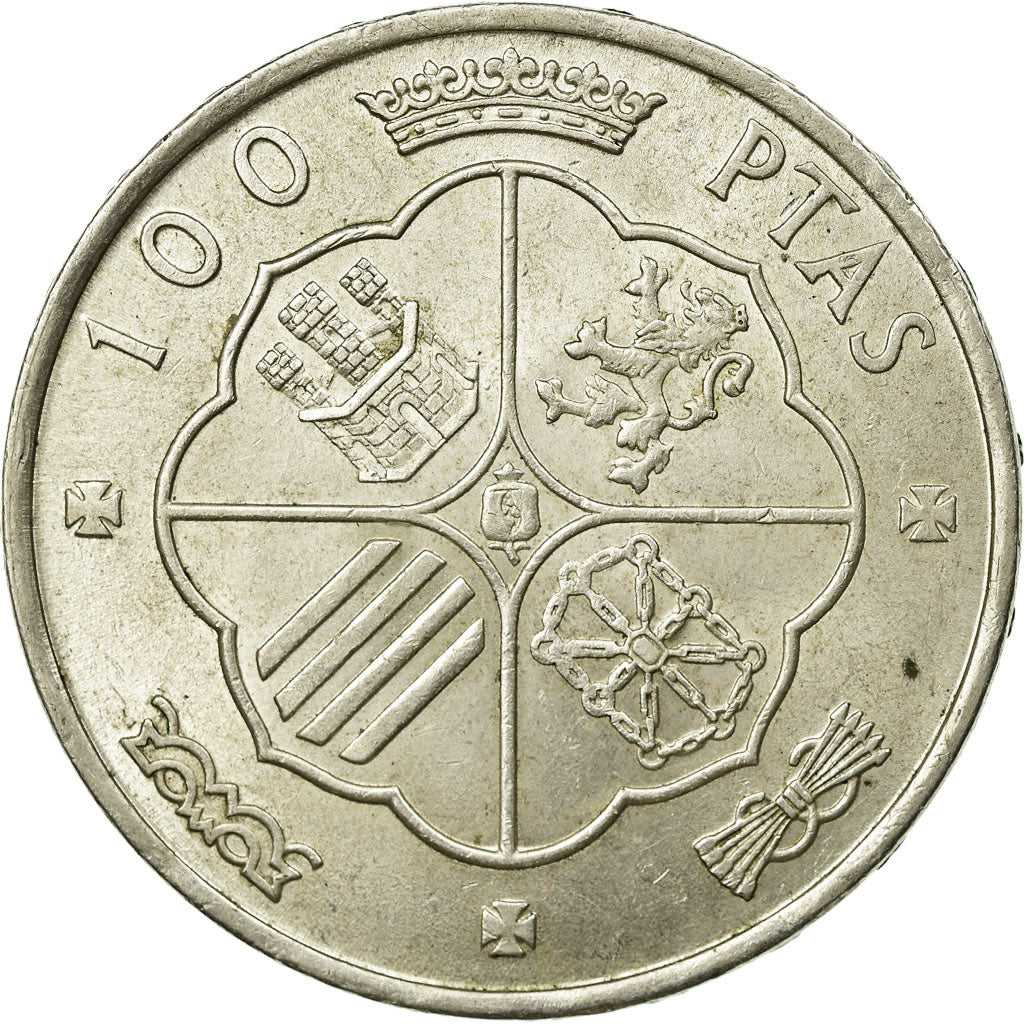 Coin, Spain, Caudillo and regent, 100 Pesetas, 1967, Madrid, AU(55-58), Silver