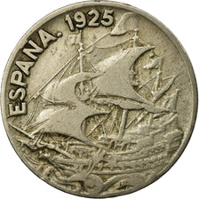 Coin, Spain, Alfonso XIII, 25 Centimos, 1925, Madrid, VF(20-25), Copper-nickel