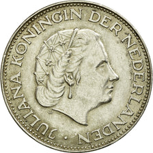 Coin, Netherlands, Juliana, 2-1/2 Gulden, 1966, AU(50-53), Silver, KM:185