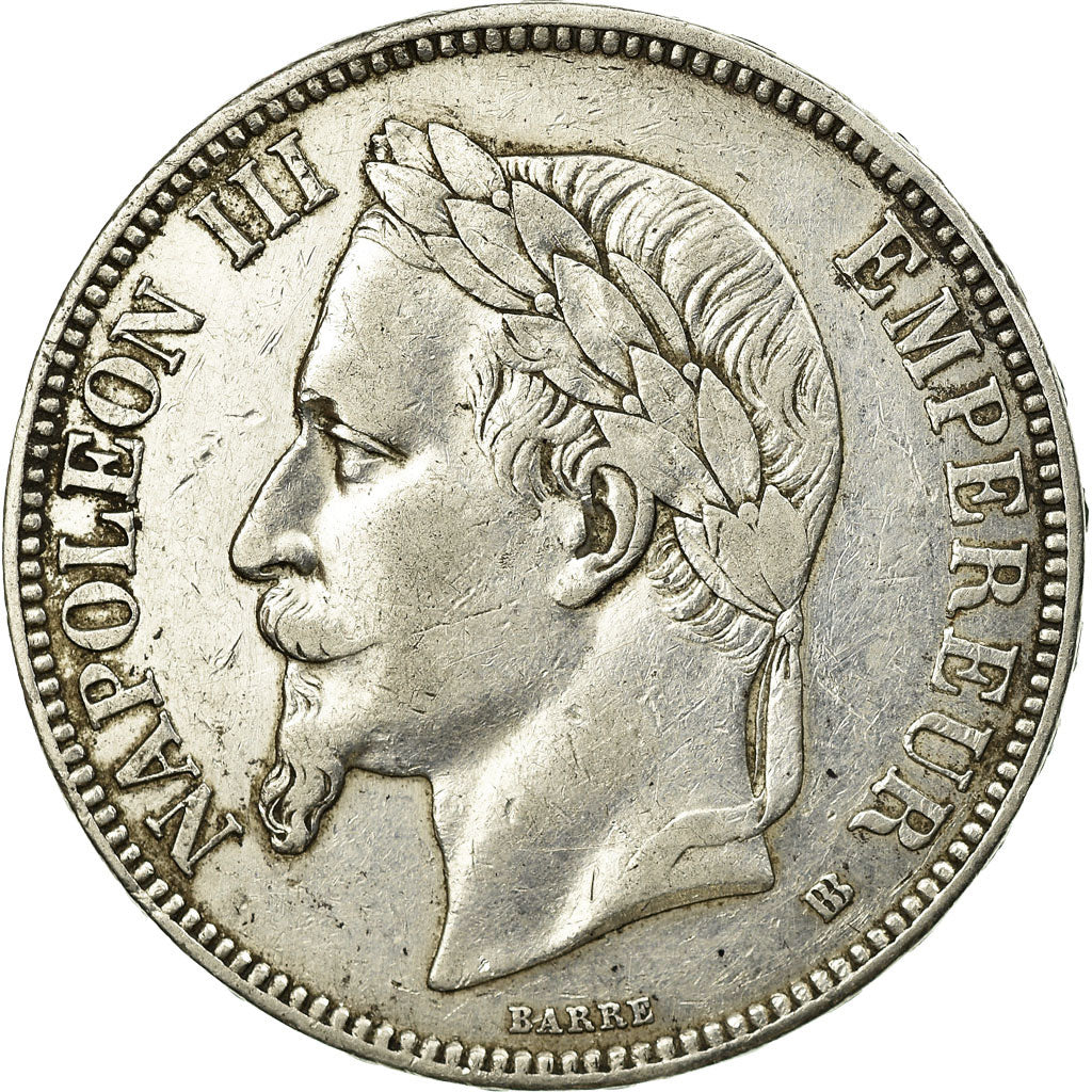 Coin, France, Napoléon III, 5 Francs, 1869, Strasbourg, EF(40-45), Silver