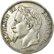 Coin, France, Napoléon III, 5 Francs, 1869, Strasbourg, EF(40-45), Silver