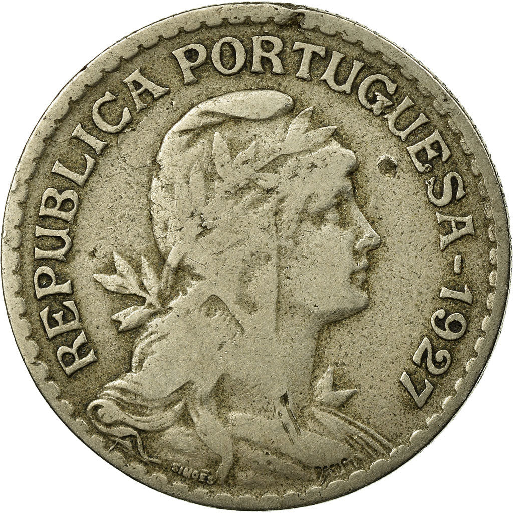 Monnaie, Portugal, Escudo, 1927, TB, Copper-nickel, KM:578