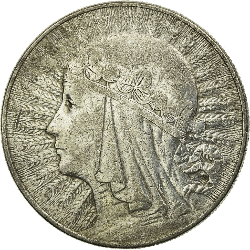 Coin, Poland, 10 Zlotych, 1932, Warsaw, EF(40-45), Silver, KM:22