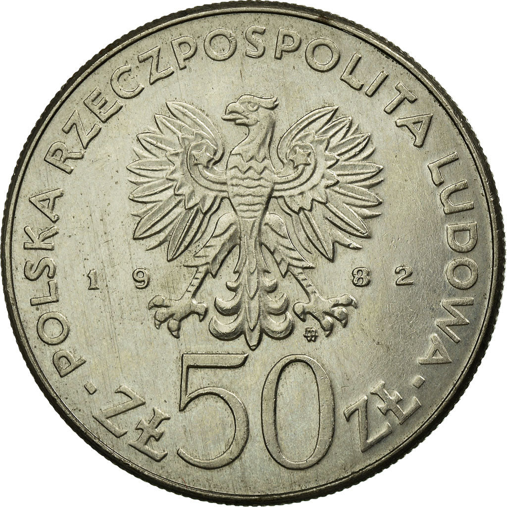 Coin, Poland, King Boleslaw III Krzywousty, 50 Zlotych, 1982, Warsaw, EF(40-45)
