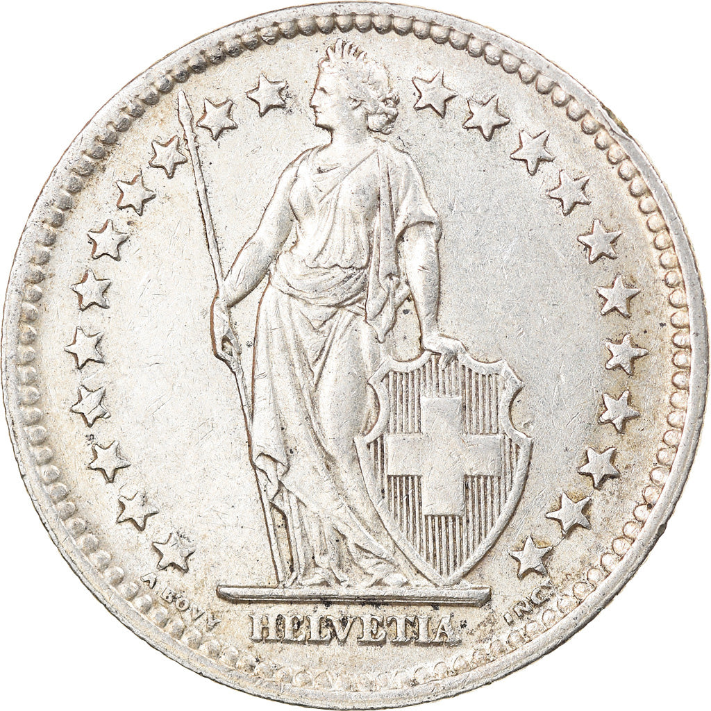 Coin, Switzerland, 2 Francs, 1946, Bern, AU(50-53), Silver, KM:21
