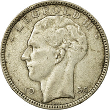 Coin, Belgium, 20 Francs, 20 Frank, 1935, VF(30-35), Silver, KM:105