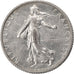 FRANCE, Semeuse, Franc, 1917, Paris, KM #844.1, AU(55-58), Silver, 23, Gadoury..