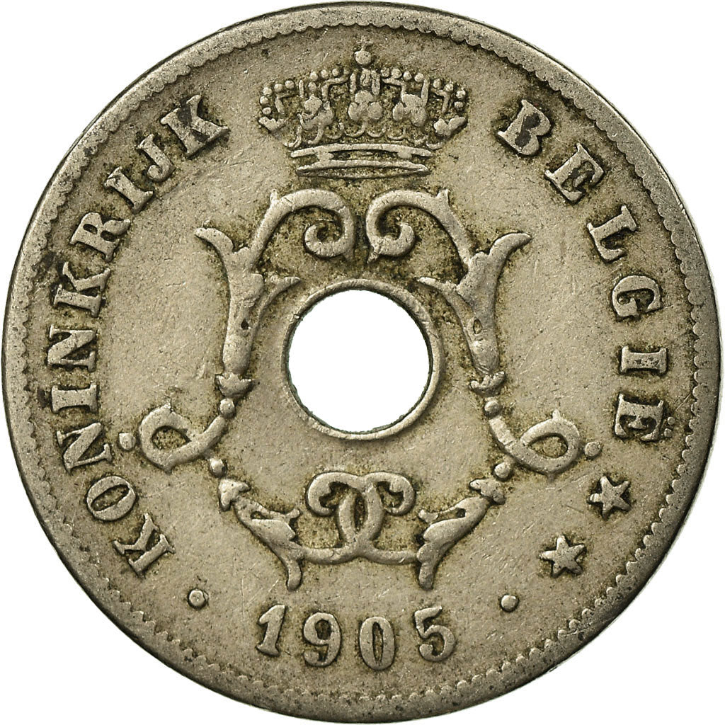 Moneda, Bélgica, 10 Centimes, 1905, MBC, Cobre - níquel, KM:53
