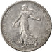 FRANCE, Semeuse, Franc, 1917, Paris, KM #844.1, AU(55-58), Silver, 23, Gadoury..