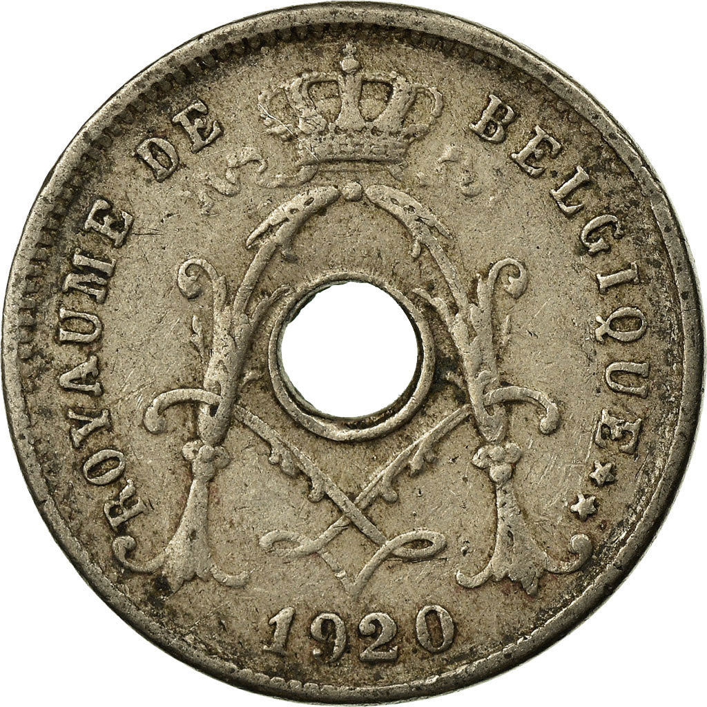 Moneda, Bélgica, 5 Centimes, 1920, MBC, Cobre - níquel, KM:66