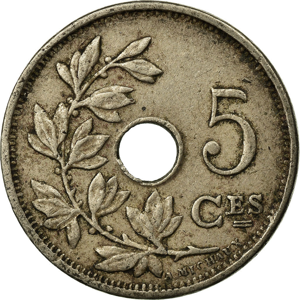 Moneda, Bélgica, 5 Centimes, 1920, MBC, Cobre - níquel, KM:66