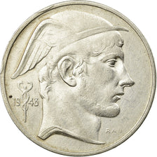 Coin, Belgium, 50 Francs, 50 Frank, 1948, EF(40-45), Silver, KM:136.1