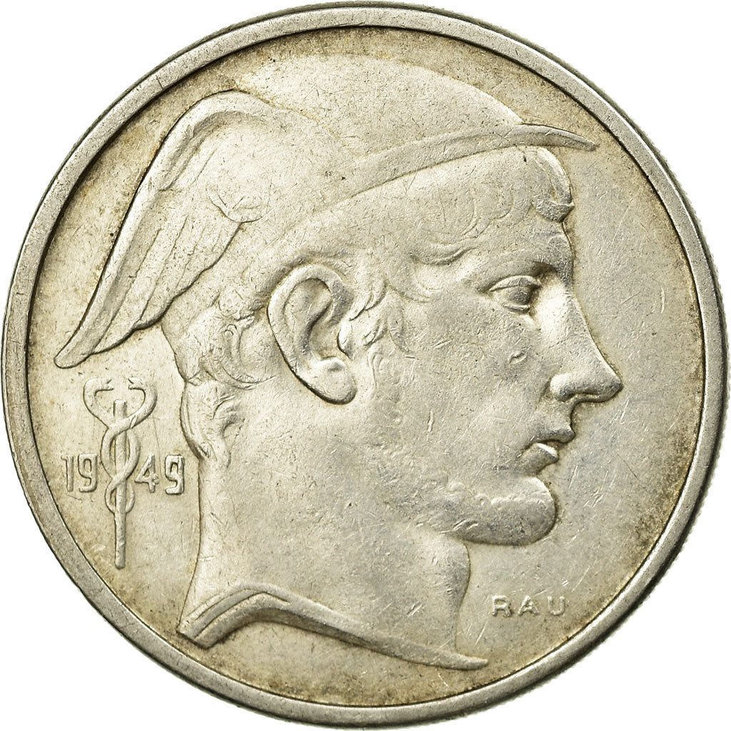 Coin, Belgium, 50 Francs, 50 Frank, 1949, EF(40-45), Silver, KM:136.1