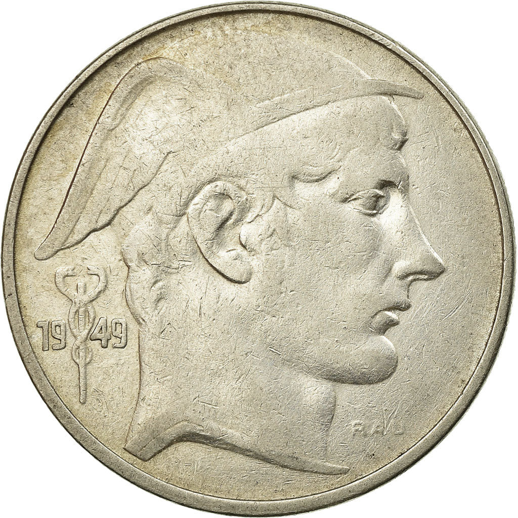 Coin, Belgium, 20 Francs, 20 Frank, 1949, EF(40-45), Silver, KM:140.1
