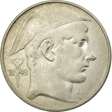 Munten, België, 20 Francs, 20 Frank, 1949, ZF, Zilver, KM:140.1