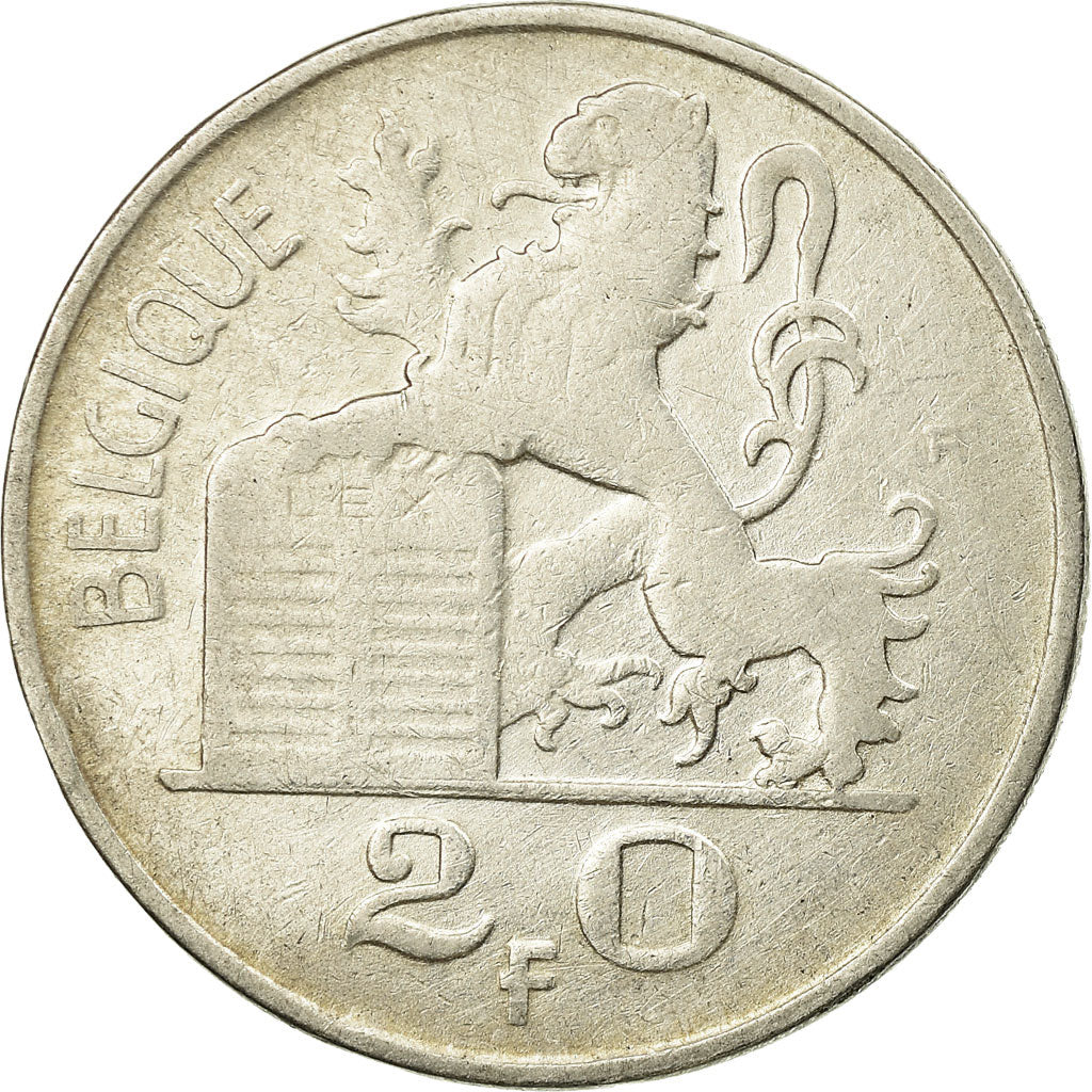 Coin, Belgium, 20 Francs, 20 Frank, 1949, EF(40-45), Silver, KM:140.1