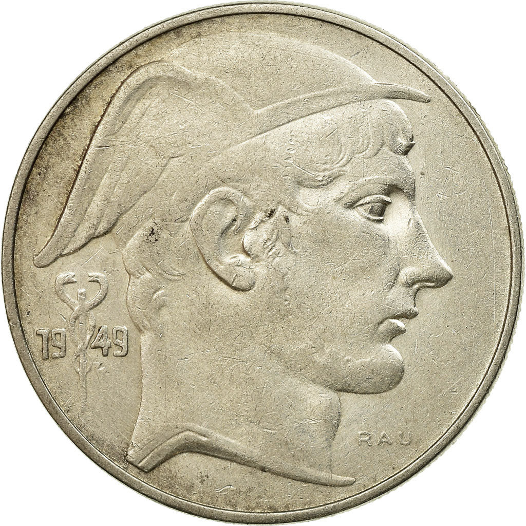 Coin, Belgium, 20 Francs, 20 Frank, 1949, EF(40-45), Silver, KM:140.1