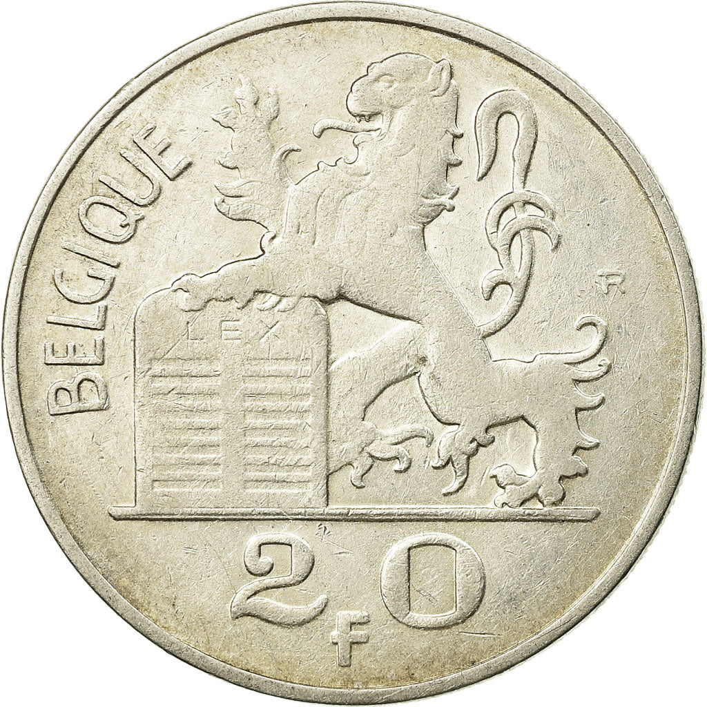Coin, Belgium, 20 Francs, 20 Frank, 1949, EF(40-45), Silver, KM:140.1