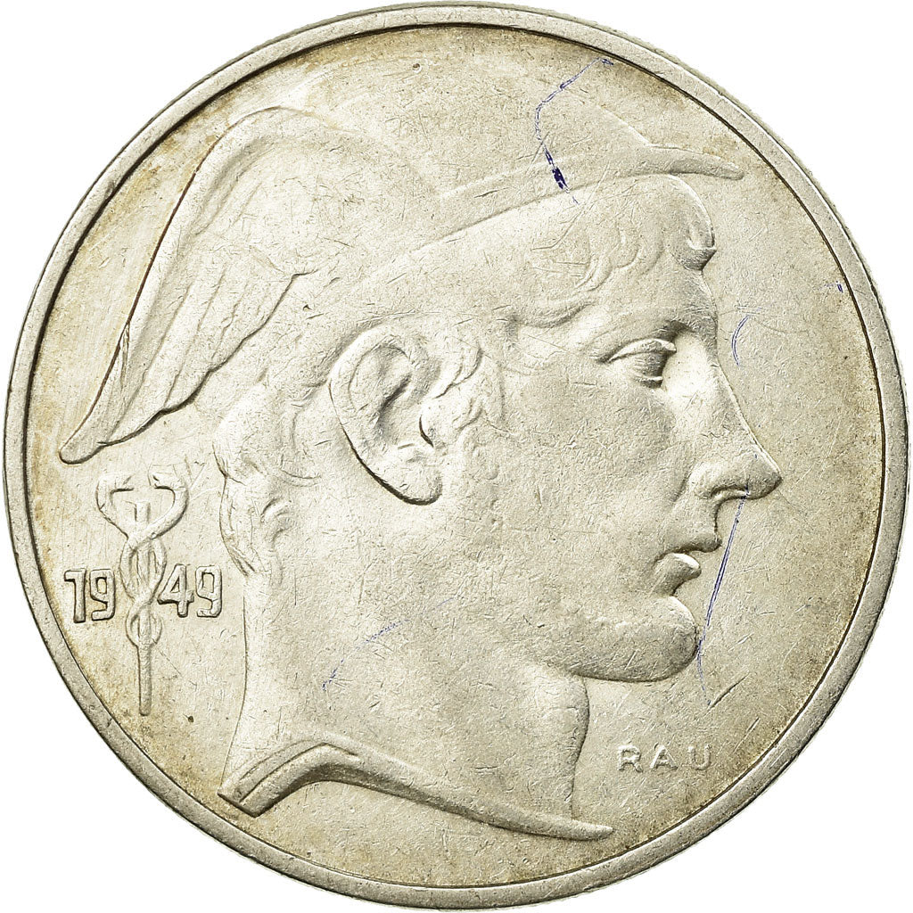 Coin, Belgium, 20 Francs, 20 Frank, 1949, EF(40-45), Silver, KM:140.1