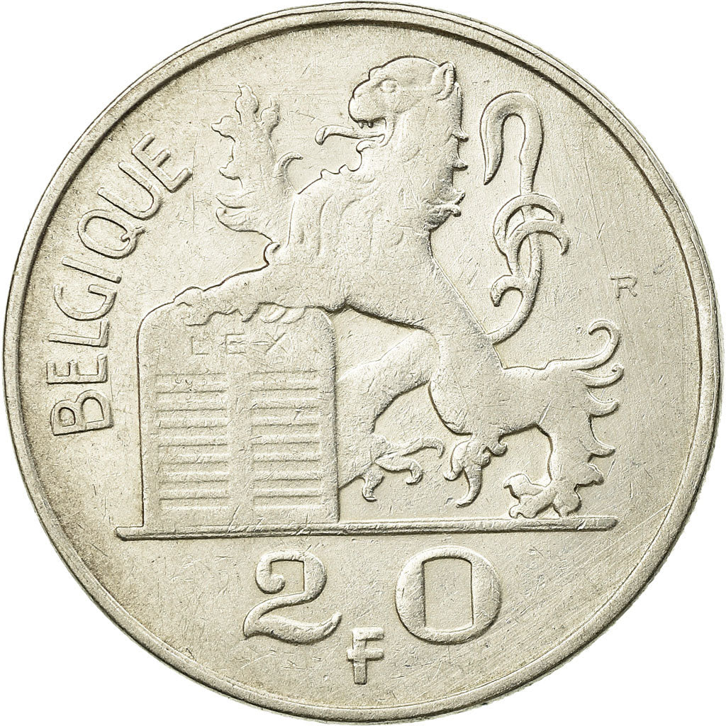 Coin, Belgium, 20 Francs, 20 Frank, 1949, EF(40-45), Silver, KM:140.1