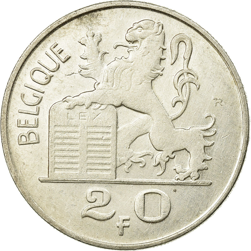 Munten, België, 20 Francs, 20 Frank, 1950, ZF, Zilver, KM:140.1