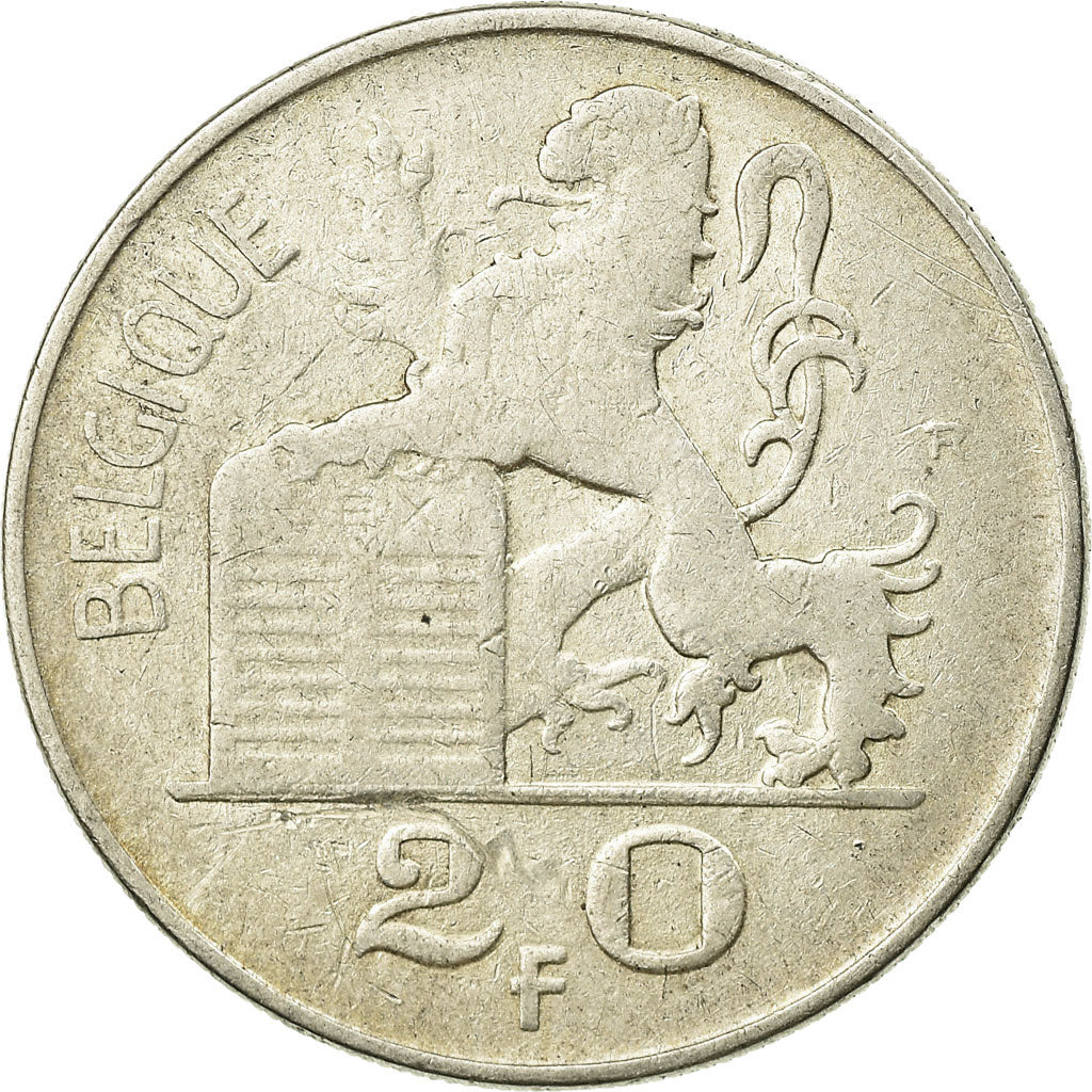 Monnaie, Belgique, 20 Francs, 20 Frank, 1950, TTB, Argent, KM:140.1