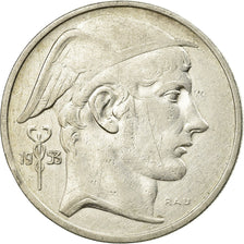 Coin, Belgium, 20 Francs, 20 Frank, 1953, EF(40-45), Silver, KM:140.1