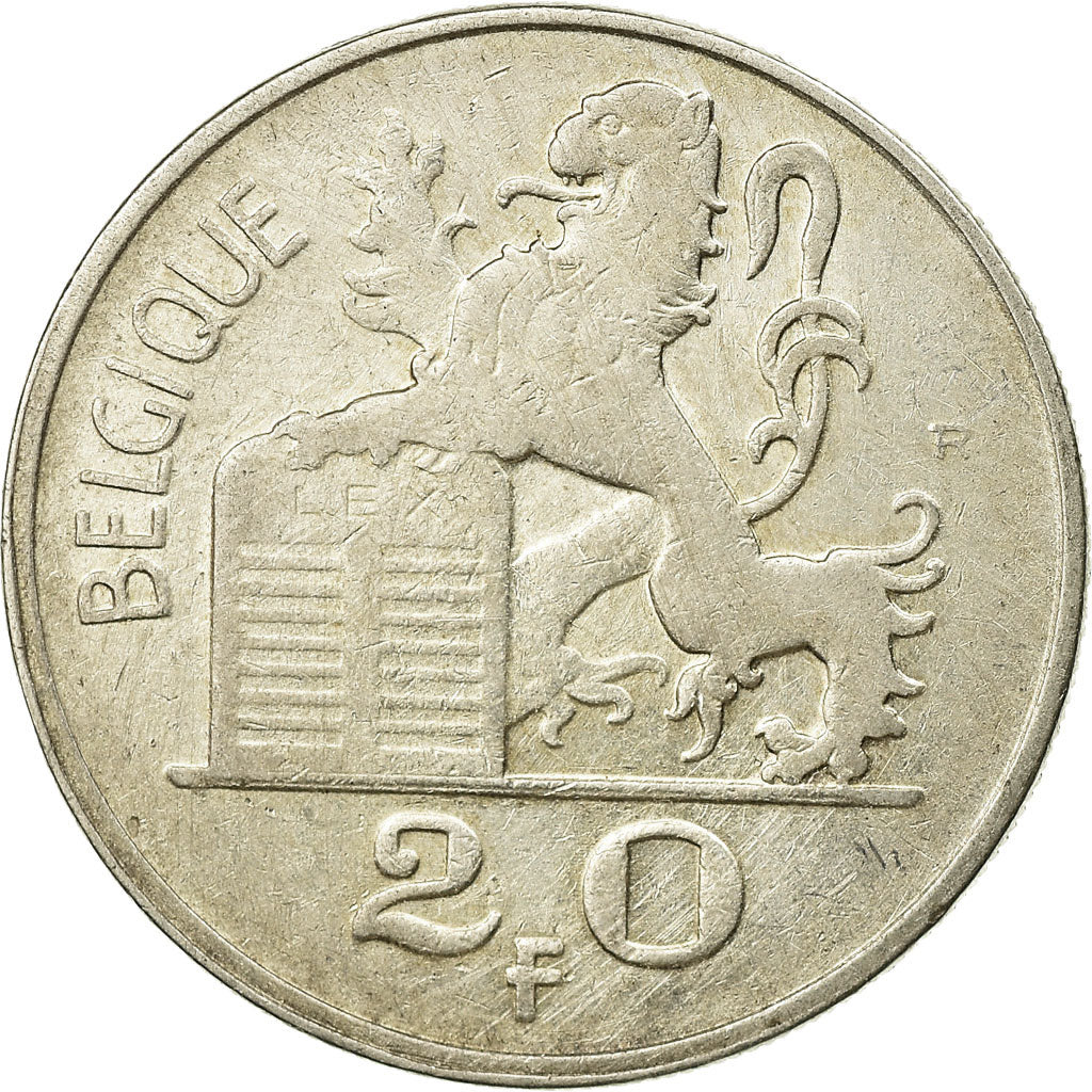 Coin, Belgium, 20 Francs, 20 Frank, 1953, EF(40-45), Silver, KM:140.1