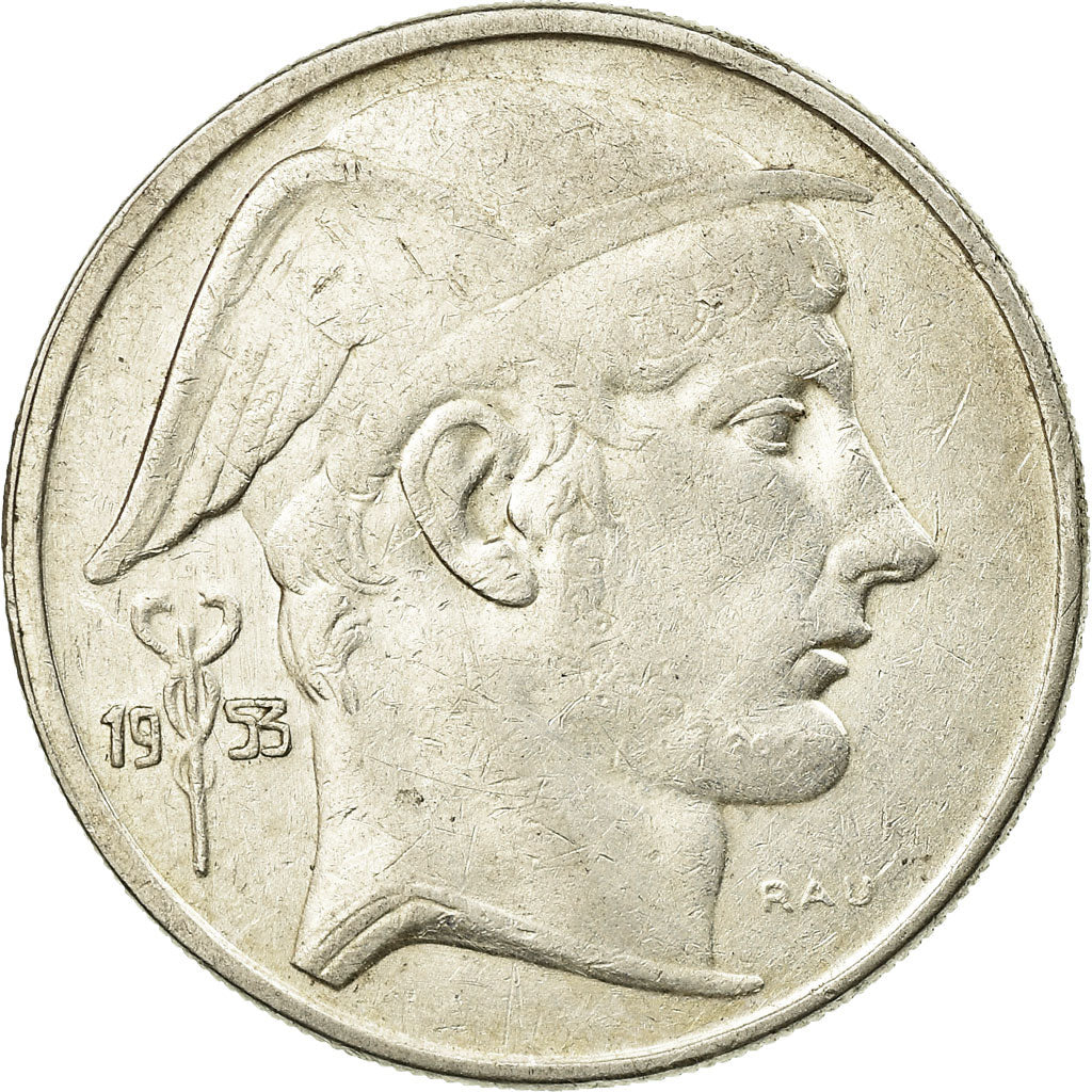 Coin, Belgium, 20 Francs, 20 Frank, 1953, EF(40-45), Silver, KM:141.1