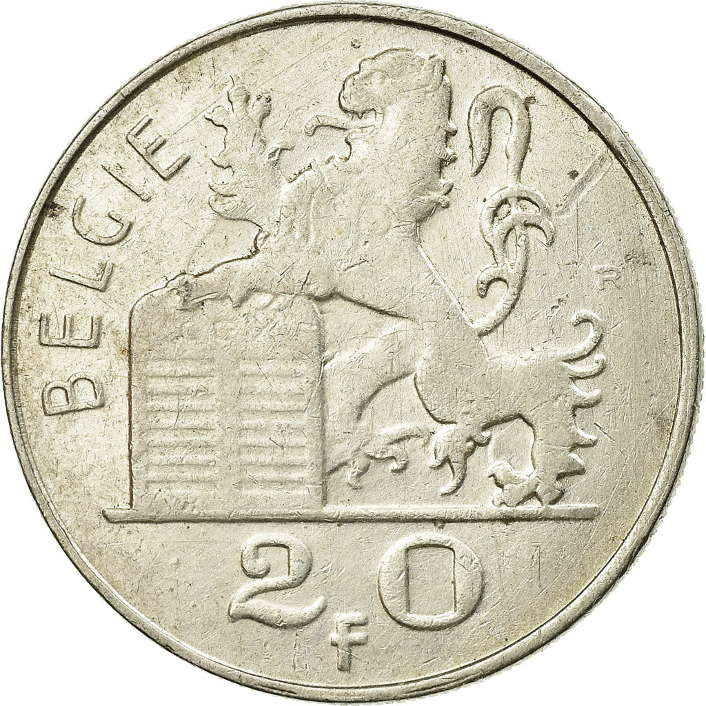 Coin, Belgium, 20 Francs, 20 Frank, 1953, EF(40-45), Silver, KM:141.1
