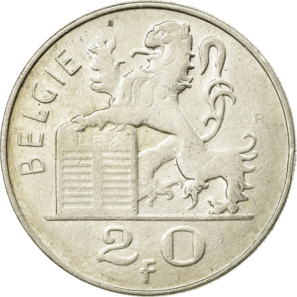 Coin, Belgium, 20 Francs, 20 Frank, 1953, EF(40-45), Silver, KM:141.1