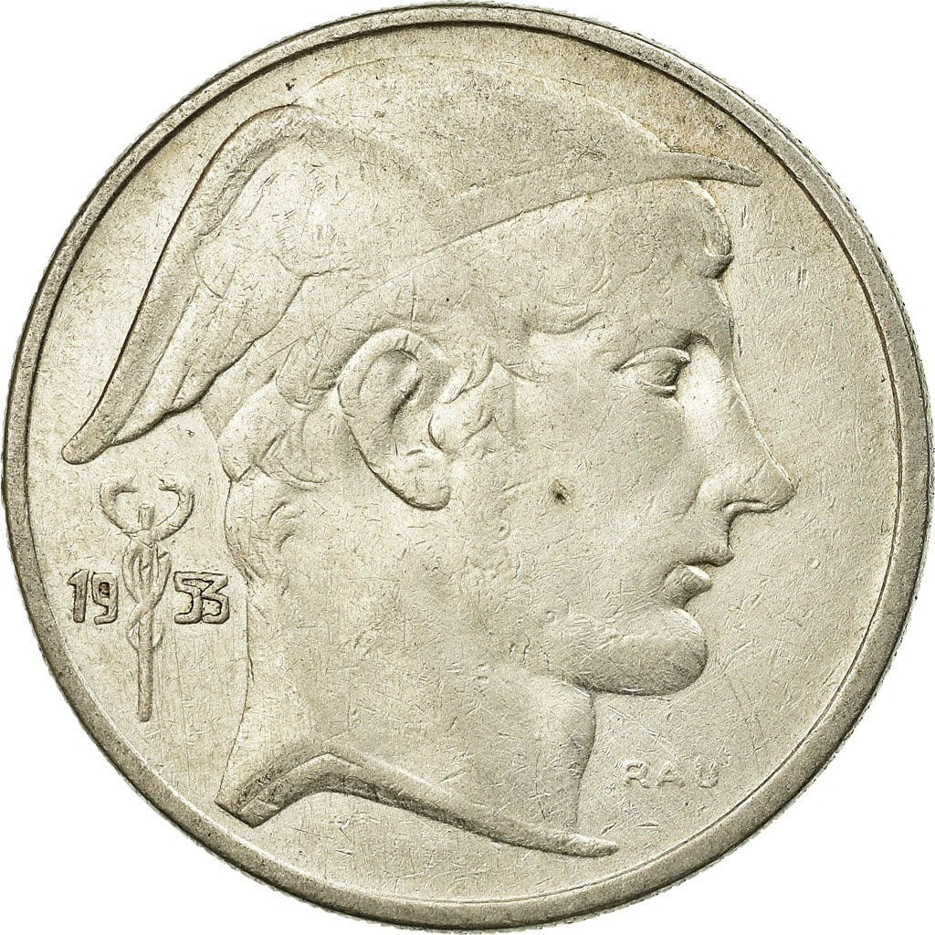 Coin, Belgium, 20 Francs, 20 Frank, 1953, EF(40-45), Silver, KM:141.1