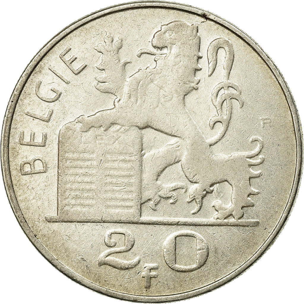 Coin, Belgium, 20 Francs, 20 Frank, 1953, EF(40-45), Silver, KM:141.1