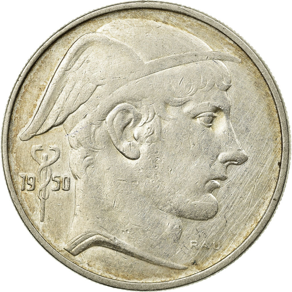 Coin, Belgium, 20 Francs, 20 Frank, 1950, EF(40-45), Silver, KM:140.1