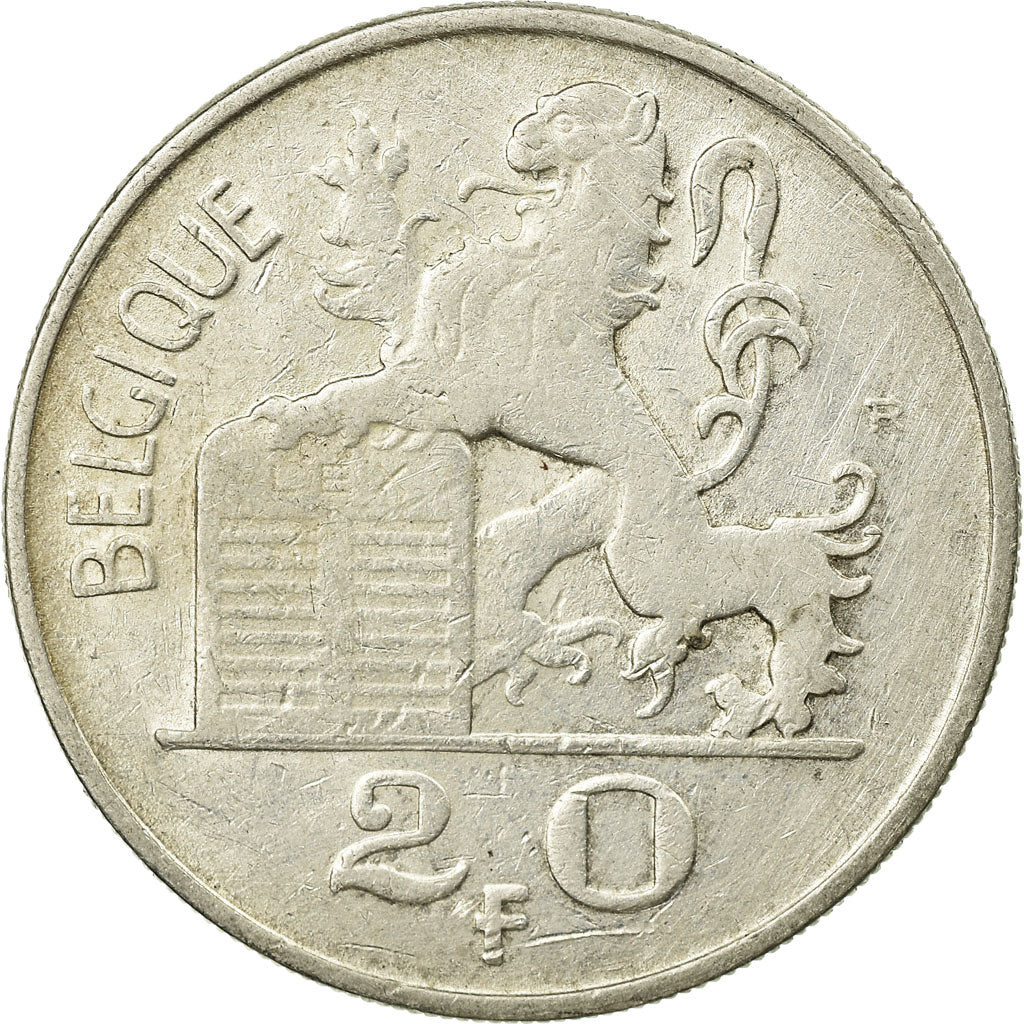 Coin, Belgium, 20 Francs, 20 Frank, 1950, EF(40-45), Silver, KM:140.1