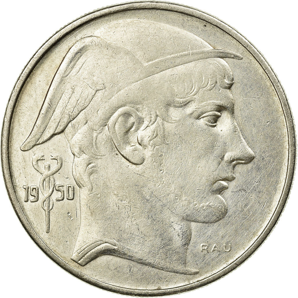 Coin, Belgium, 20 Francs, 20 Frank, 1950, EF(40-45), Silver, KM:140.1