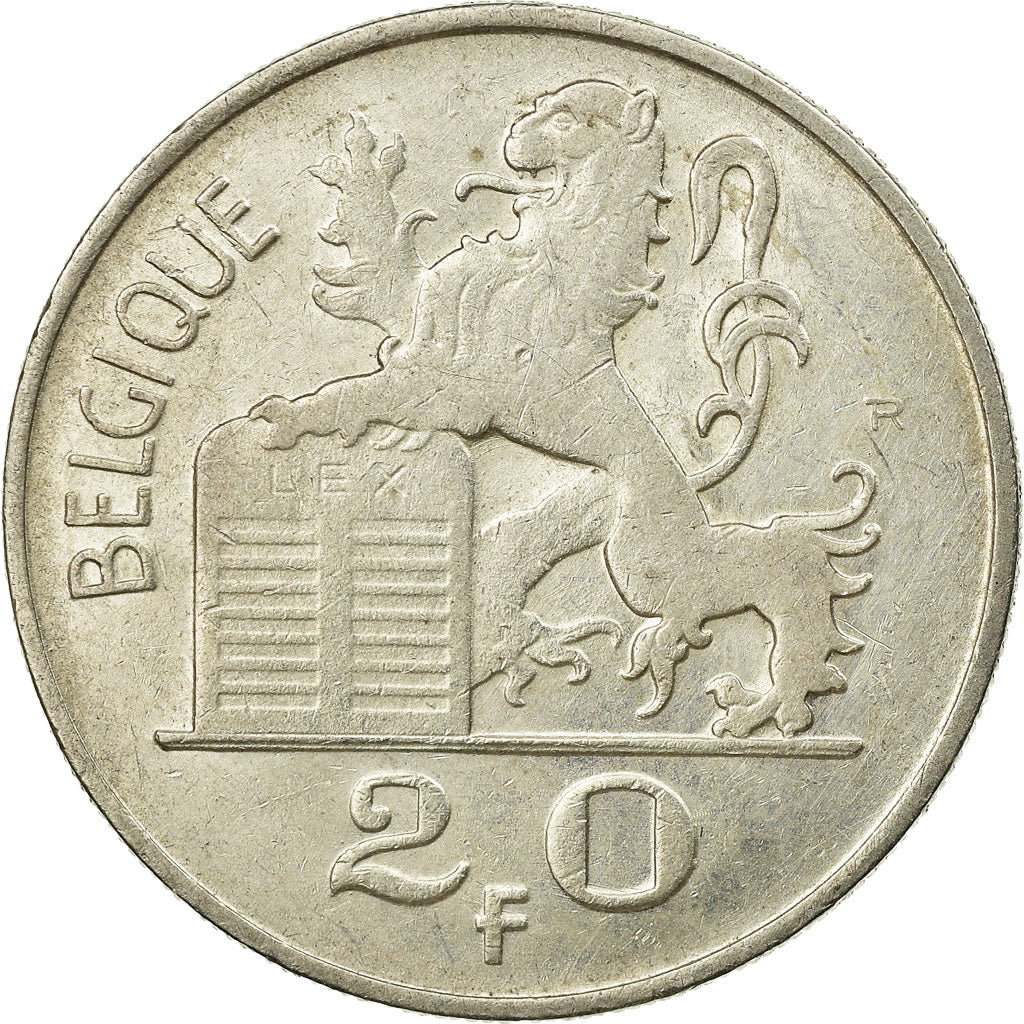 Coin, Belgium, 20 Francs, 20 Frank, 1950, EF(40-45), Silver, KM:140.1
