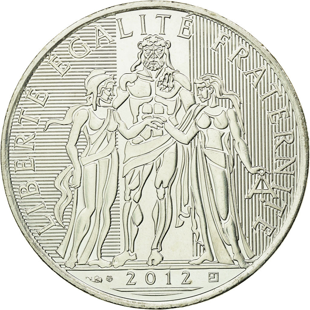 France, 10 Euro, Hercule, 2012, MS(63), Silver, Gadoury:EU516, KM:2073