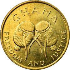 Coin, Ghana, 5 Cedis, 1984, AU(55-58), Brass, KM:26