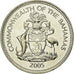 Monnaie, Bahamas, Elizabeth II, 25 Cents, 2005, Franklin Mint, SUP