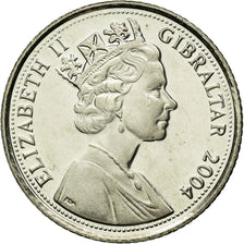 Coin, Gibraltar, Elizabeth II, 300th Anniversary, 10 Pence, 2004, MS(63)