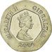 Coin, Gibraltar, Elizabeth II, 300th Anniversary, 20 Pence, 2004, Franklin Mint