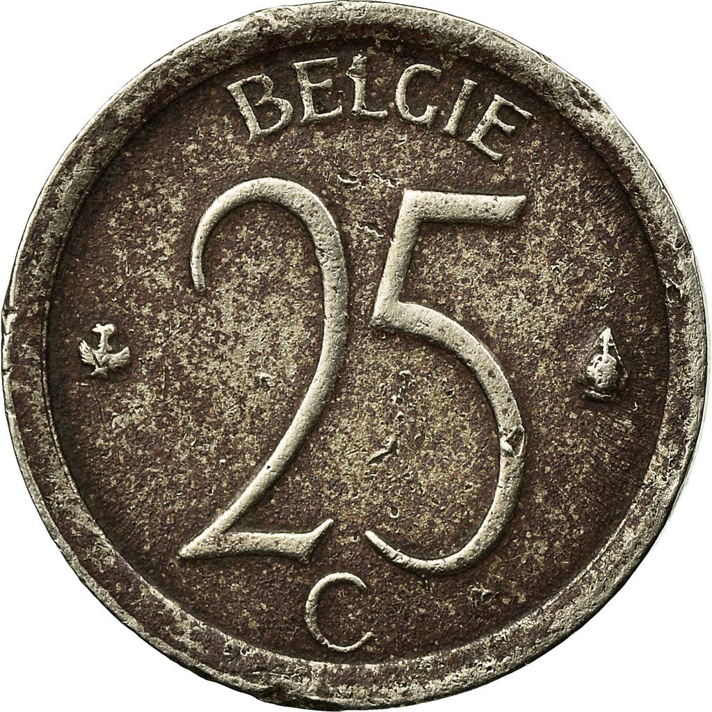 Moeda, Bélgica, 25 Centimes, 1966, Brussels, VF(30-35), Cobre-níquel, KM:154.1