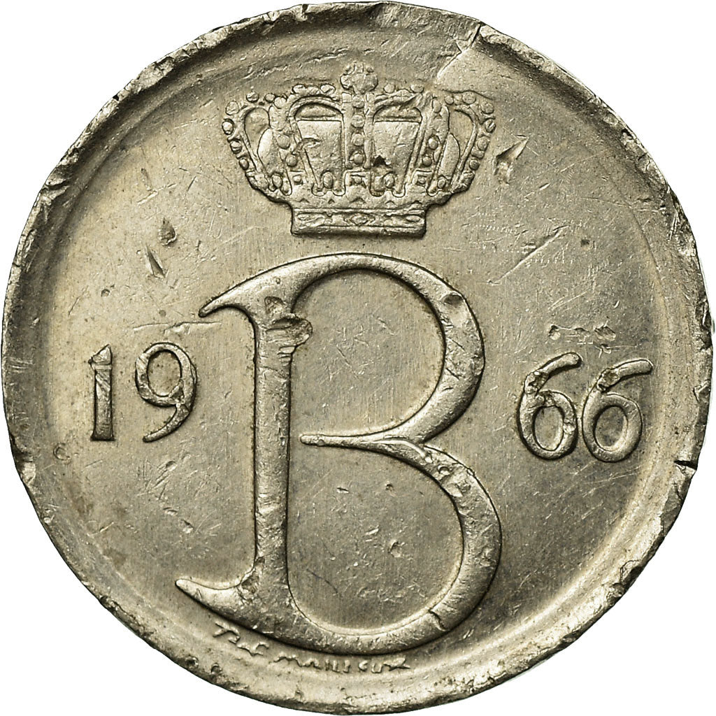 Moneda, Bélgica, 25 Centimes, 1966, Brussels, BC+, Cobre - níquel, KM:153.1