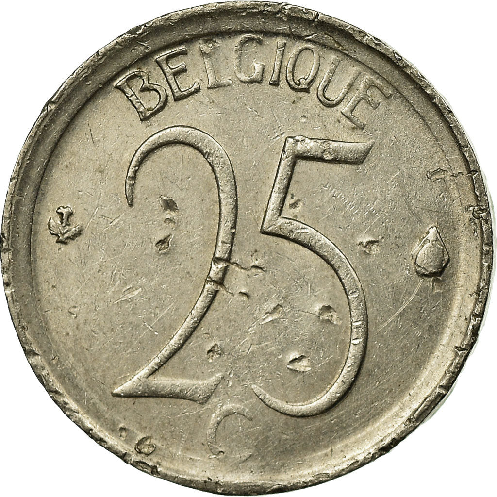 Moneda, Bélgica, 25 Centimes, 1966, Brussels, BC+, Cobre - níquel, KM:153.1